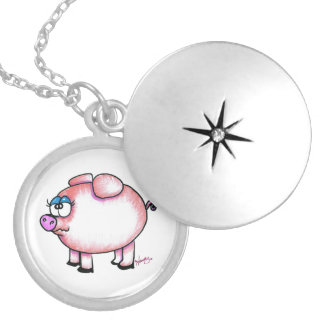 Pig Style Pig Locket Necklace