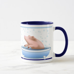 Pig Taking Bath Mug