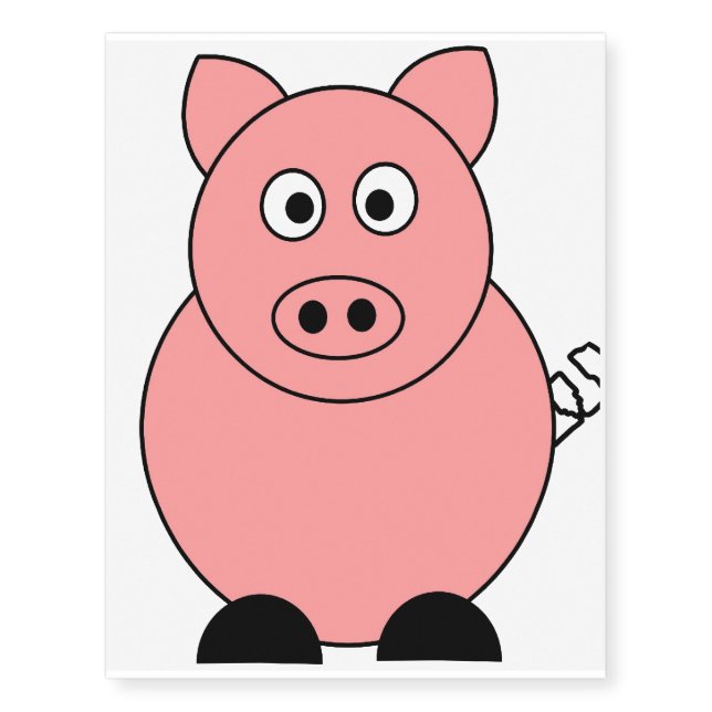 Pig Temporary Tattoo (Front)