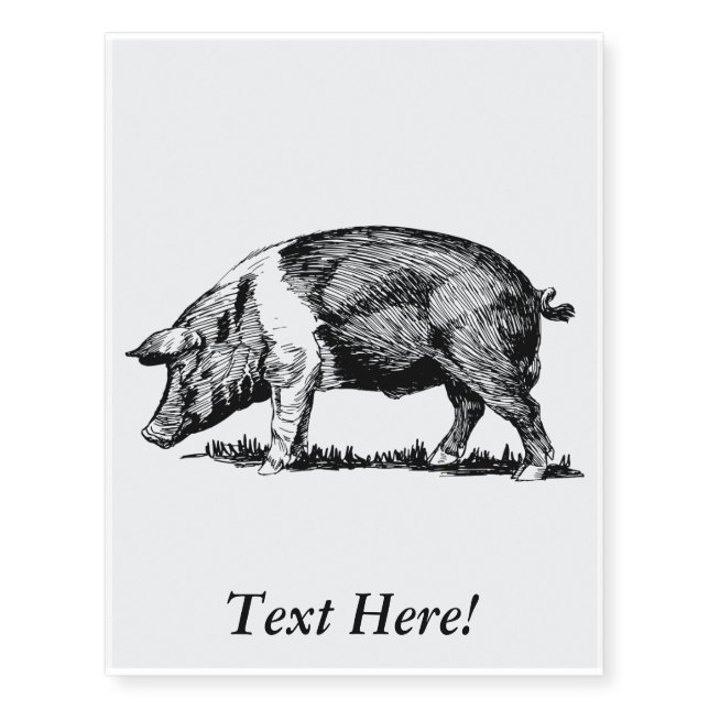 Pig Temporary Tattoos (Front)