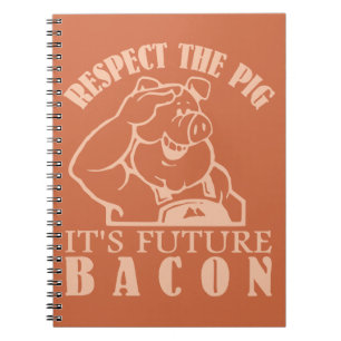 PIG TO BACON custom color notebook