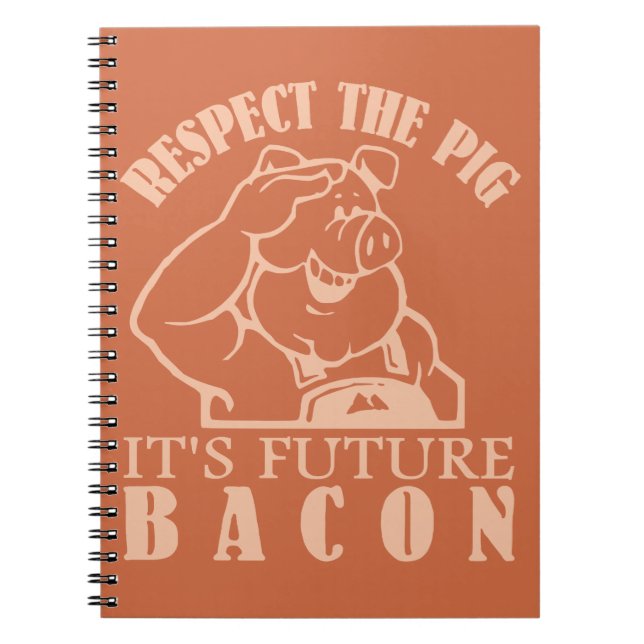 PIG TO BACON custom color notebook (Front)