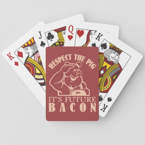 PIG TO BACON custom color playing cards