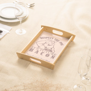 PIG TO BACON custom color serving tray