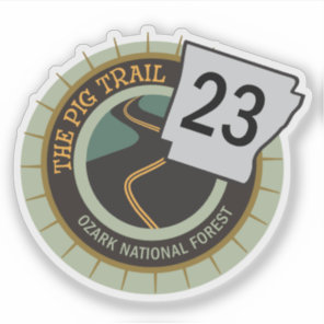 Pig Trail Highway 23 Arkansas Motorcycle Road Sticker