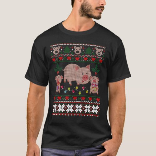 Pig Ugly Christmas Sweater Happy Holiday Farm Anim