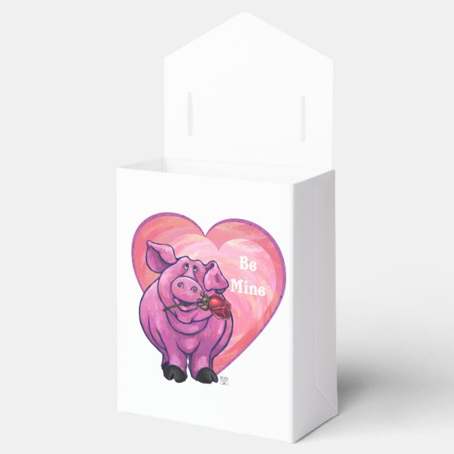 Pig Valentine's Day Favor Boxes (Opened)