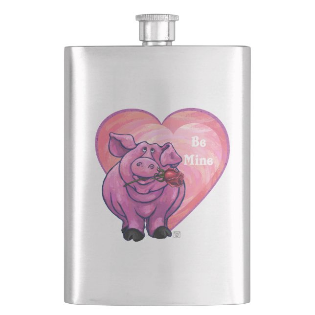 Pig Valentine's Day Flask (Front)