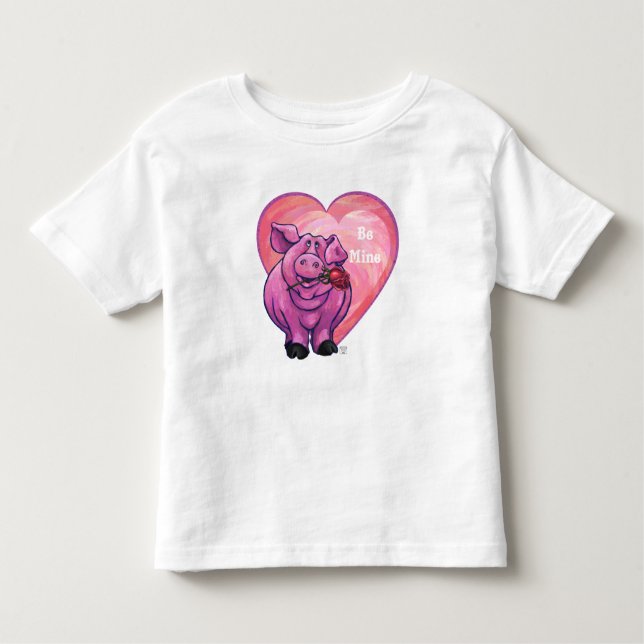 Pig Valentine's Day Toddler T-shirt (Front)