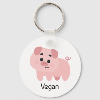 Pig Vegan Keychain