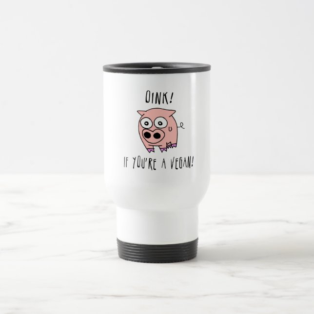Pig Vegan Travel Mug (Center)