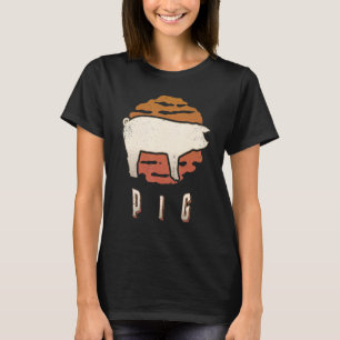 Pig Vintage Retro Classic Animal Sunset T-Shirt