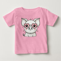 Pig Wearing Heart Shaped Sunglasses