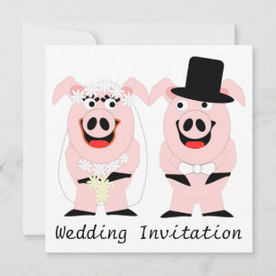 Pig Wedding Invitation