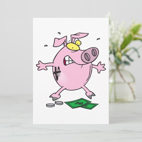 Pig With Money Invitation