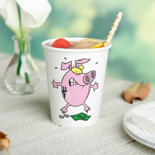 Pig With Money Paper Cups
