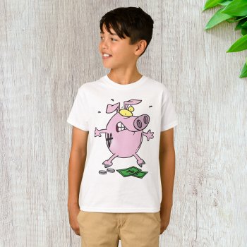 Pig With Money T-shirt by spudcreative at Zazzle