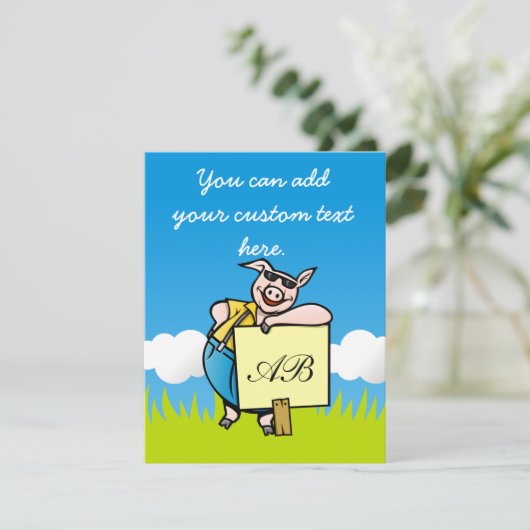 Pig with Sign (Standing Front)