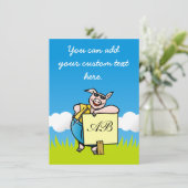 Pig with Sign (Standing Front)