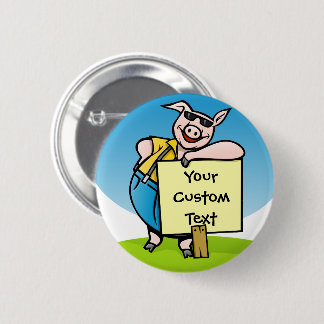 Pig with sign button