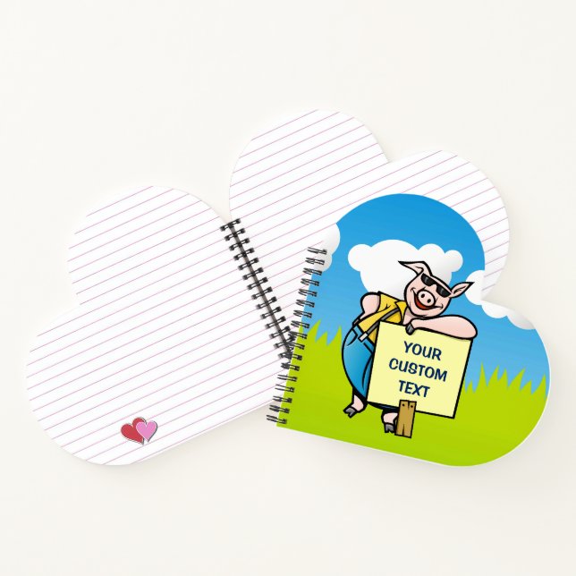 Pig with sign notebook (Inside)