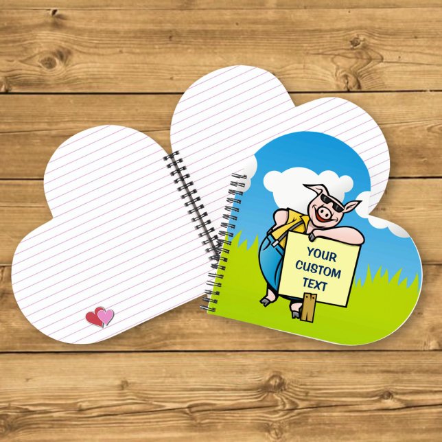 Pig with sign notebook (Creator Uploaded)