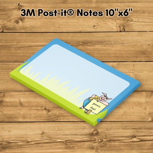 Pig with Sign Post-it Notes (Creator Uploaded)