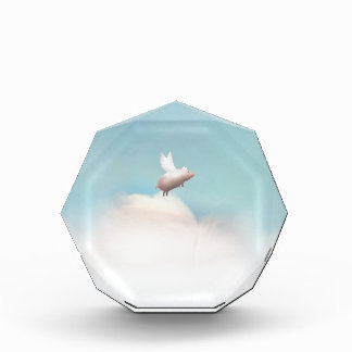 pig with wings acrylic award