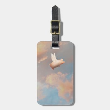 Pig With Wings Luggage Tag by pigswing at Zazzle