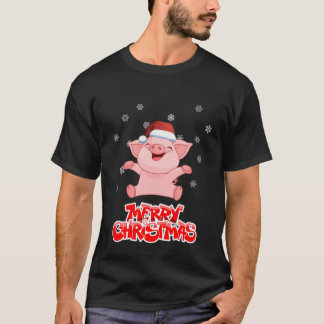 PIg year - Merry Christmas -Black t shirt mens