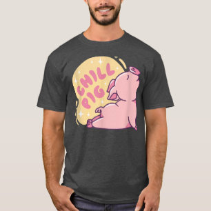 Pig Yoga Funny Pig Lovers Gift Cute Yoga Pose Pig T-Shirt