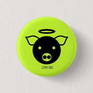PiGcasso Art Exhibit - Angel Piggy Pinback Button