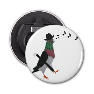 Pigeon About Town Funny Bottle Opener