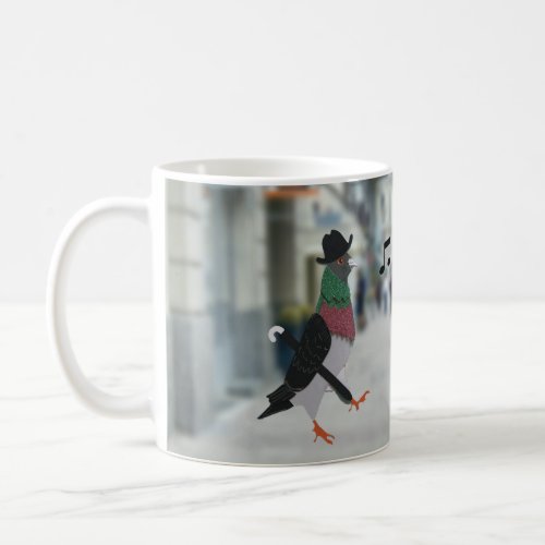 Pigeon About Town Funny Coffee Mug
