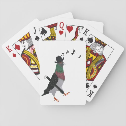 Pigeon About Town Funny Playing Cards