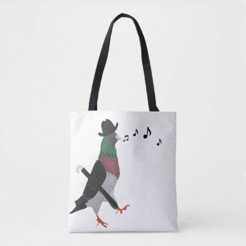 Pigeon About Town Funny Tote Bag