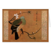 Pigeon and peach by Momohatozu Chinese art (Front Horizontal)