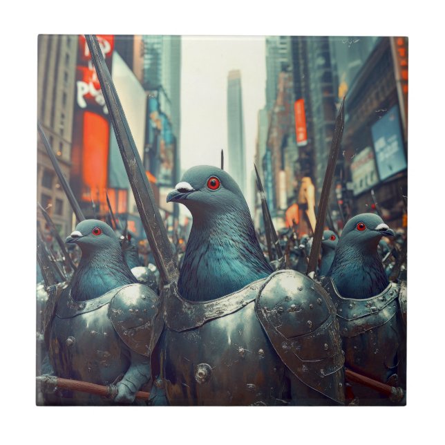 Pigeon Army Ceramic Tile (Front)