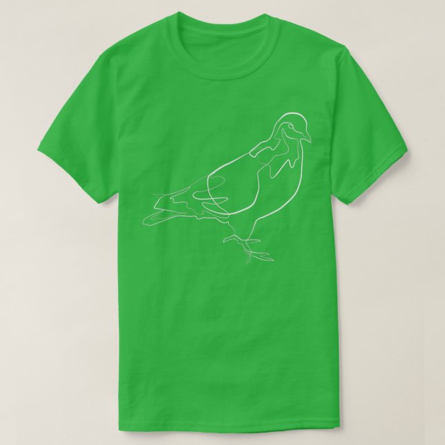 Pigeon Bird one line drawing 4 T-Shirt (Design Front)