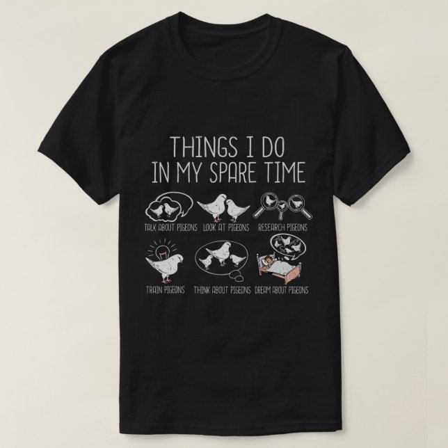 Pigeon Breeding Men Pigeon Racing Lover King Pigeo T-Shirt (Design Front)