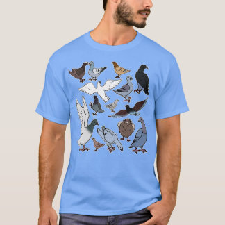 Pigeon breeds bird gift funny racing pigeons 2 T-Shirt