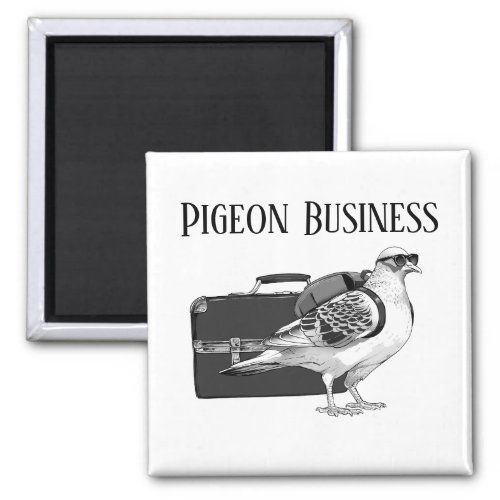Pigeon Business Backpack Version Magnet
