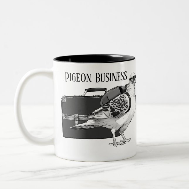 Pigeon Business Mug - Right Handed (Left)