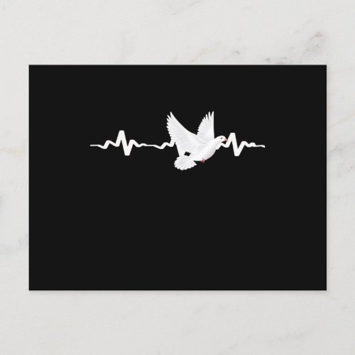 Pigeon Carrier Pigeon Heartbeat Postcard