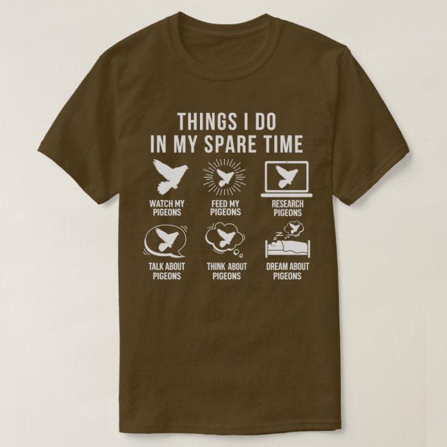 Pigeon Carrier Pigeons Birds Pigeon Breeding 3 T-Shirt (Design Front)