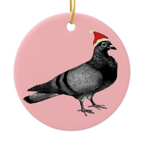 pigeon christmas ceramic tree decoration