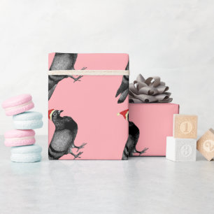 pigeon christmas wrapping paper