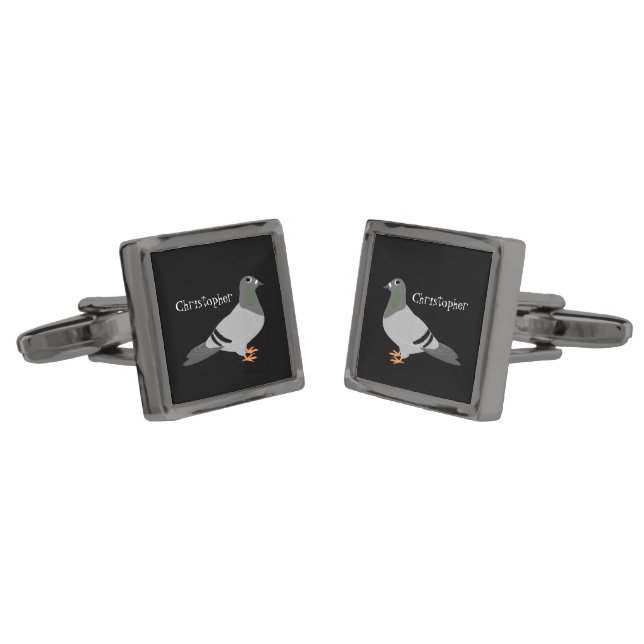 Pigeon Design Cufflinks (Angled)