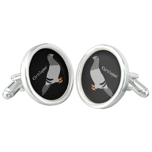 Pigeon Design Cufflinks (Angled)