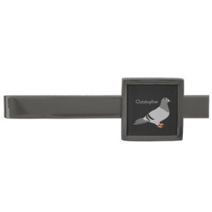 Pigeon Design Gunmetal Finish Tie Bar